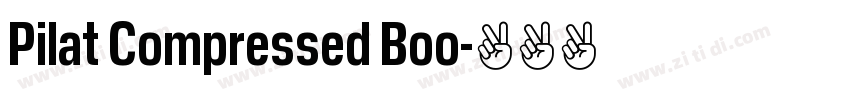 Pilat Compressed Boo字体转换 Pilat Compressed Boo字体转换